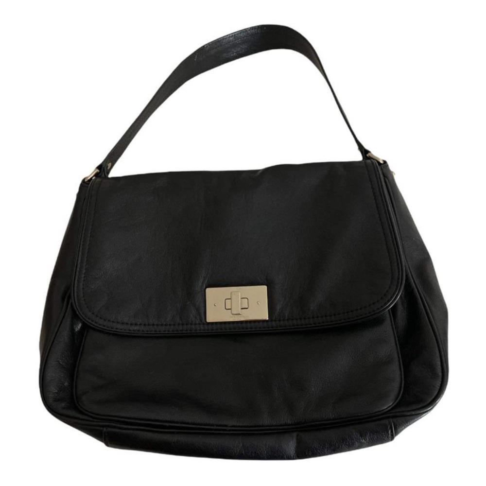 Kate Spade Black Leather Irving Place Nicoline Satchel Bag